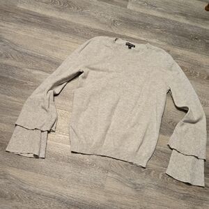 J Crew Rumba Cuff Gray Sweater Sz Medium